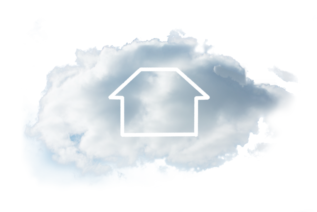 Transparent Cloud with House Shape Overlay on Clear Background - Download Free Stock Images Pikwizard.com