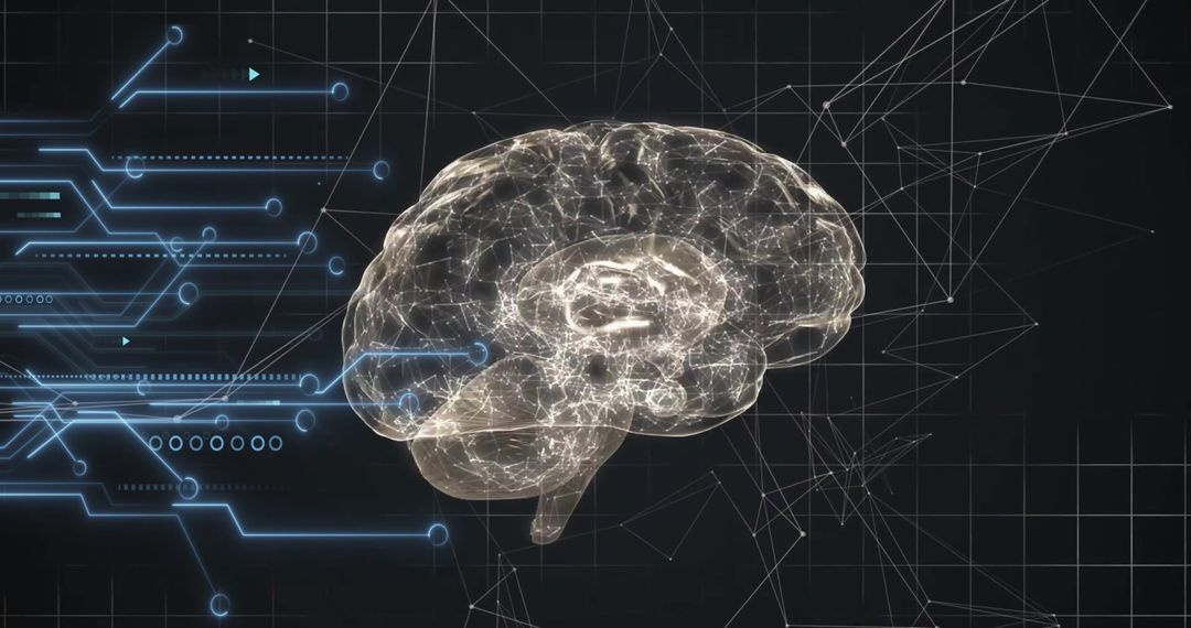 futuristic brain and data processing tech interface - Free Images, Stock Photos and Pictures on Pikwizard.com