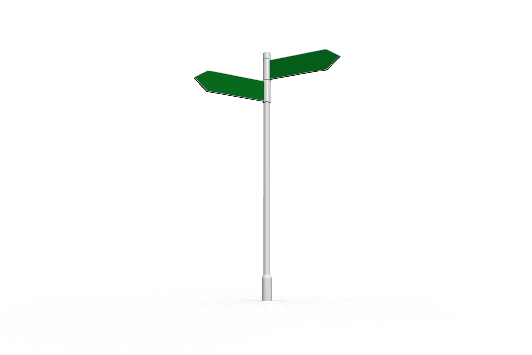 Transparent Guideposts on Blank Background for Direction Concept - Download Free Stock Images Pikwizard.com