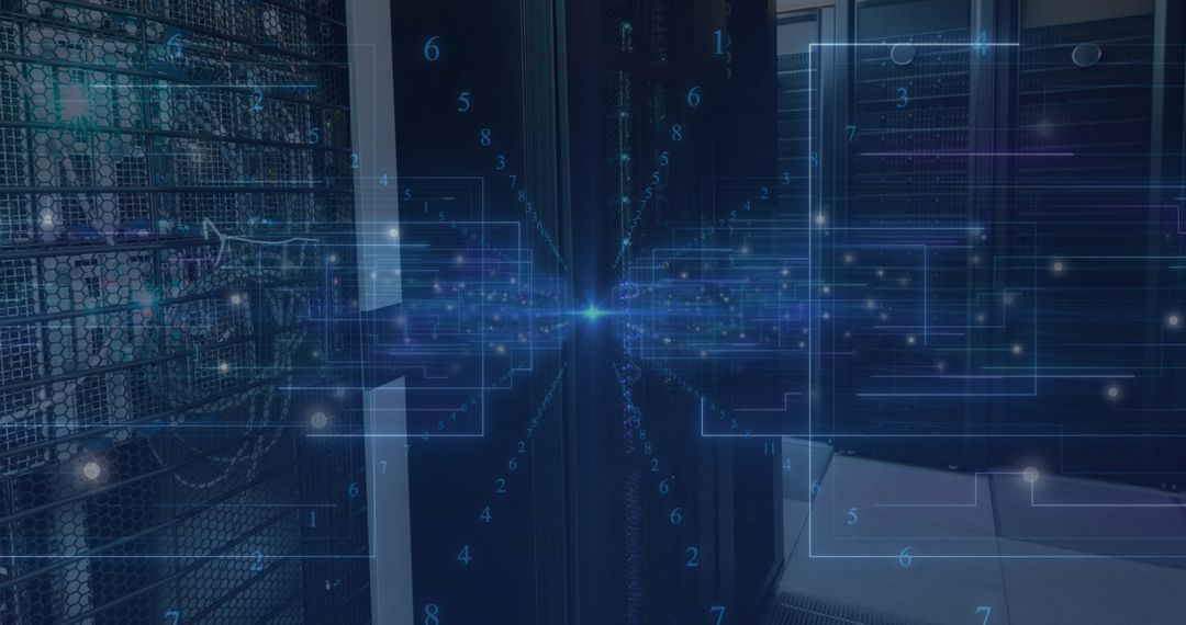 Digital network overlay on server room infrastructure
