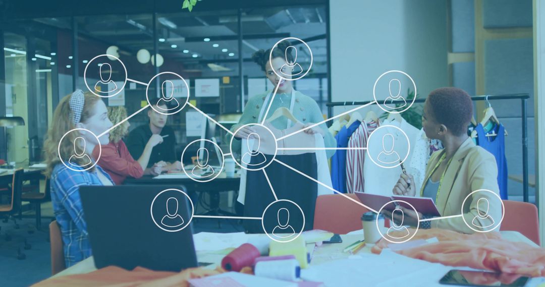 Collaborative Fashion Design Meeting in Modern Studio