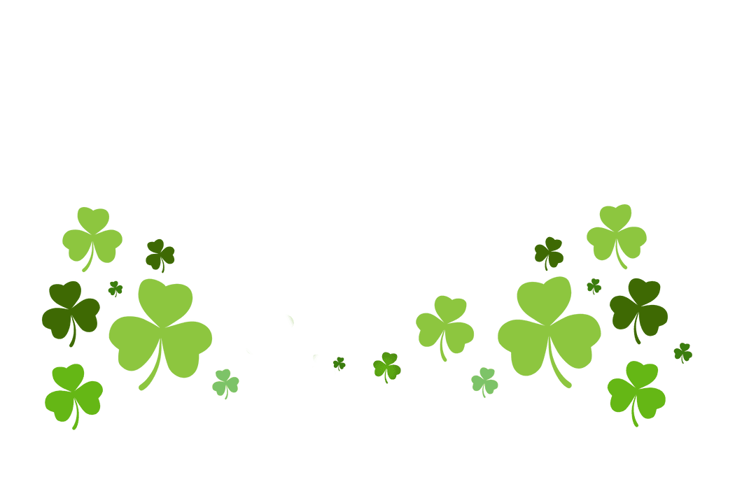 Transparent Shamrocks Background for Irish Celebration