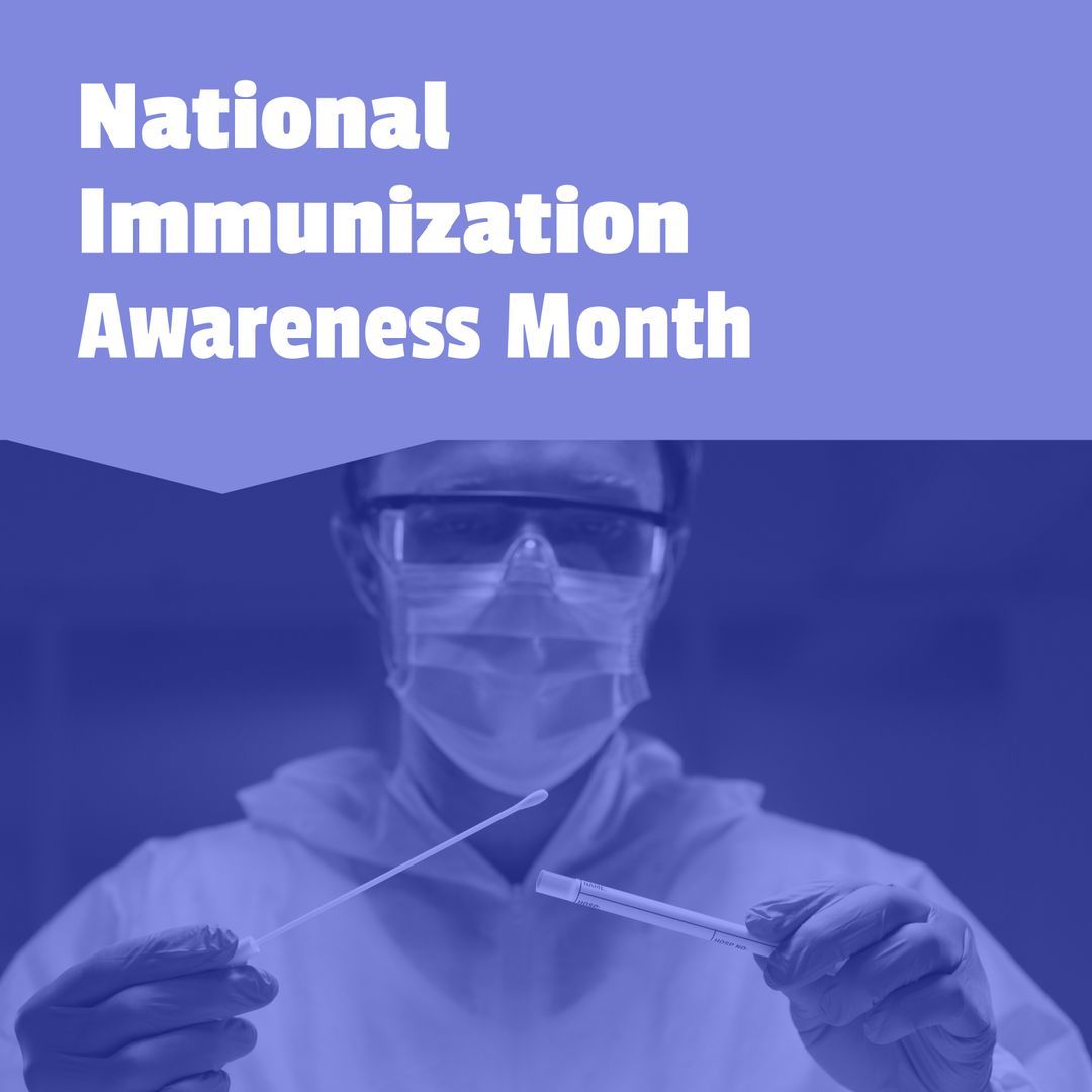 National Immunization Awareness Month Promotion With Doctor Holding Swab - Download Free Stock Templates Pikwizard.com