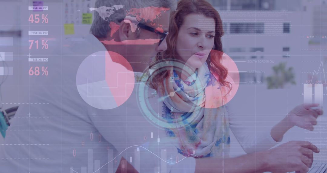 Collaborating Business Professionals with Virtual Data Overlay