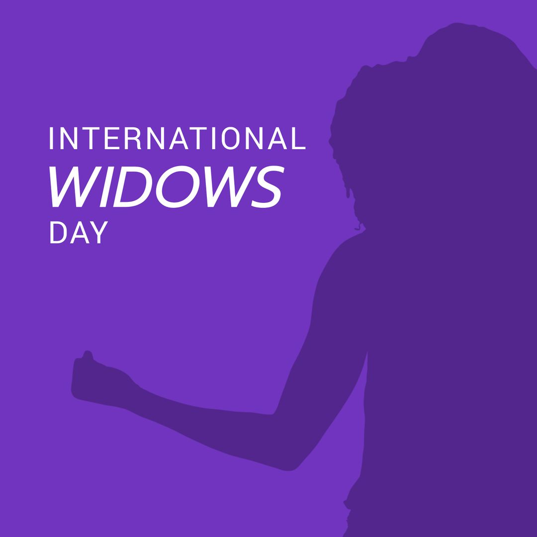 International Widows Day Awareness Concept with Silhouette