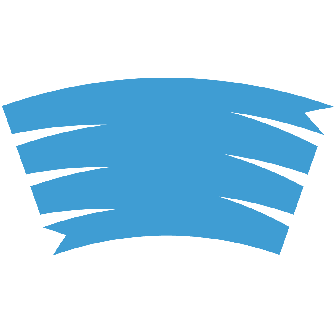 Abstract Blue Ribbons on Transparent Background Illustration