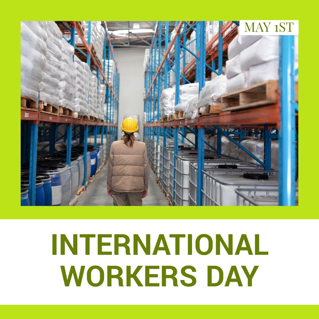 International Workers Day Celebration in Warehouse, Retro Vibe