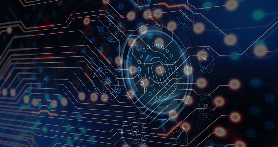 Futuristic Network Connections with Digital Interface