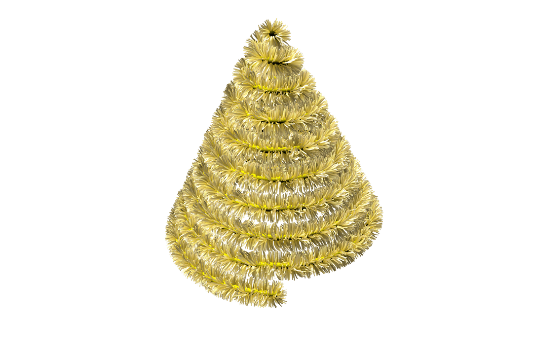 Transparent Cone Shaped Tinsel Christmas Decoration