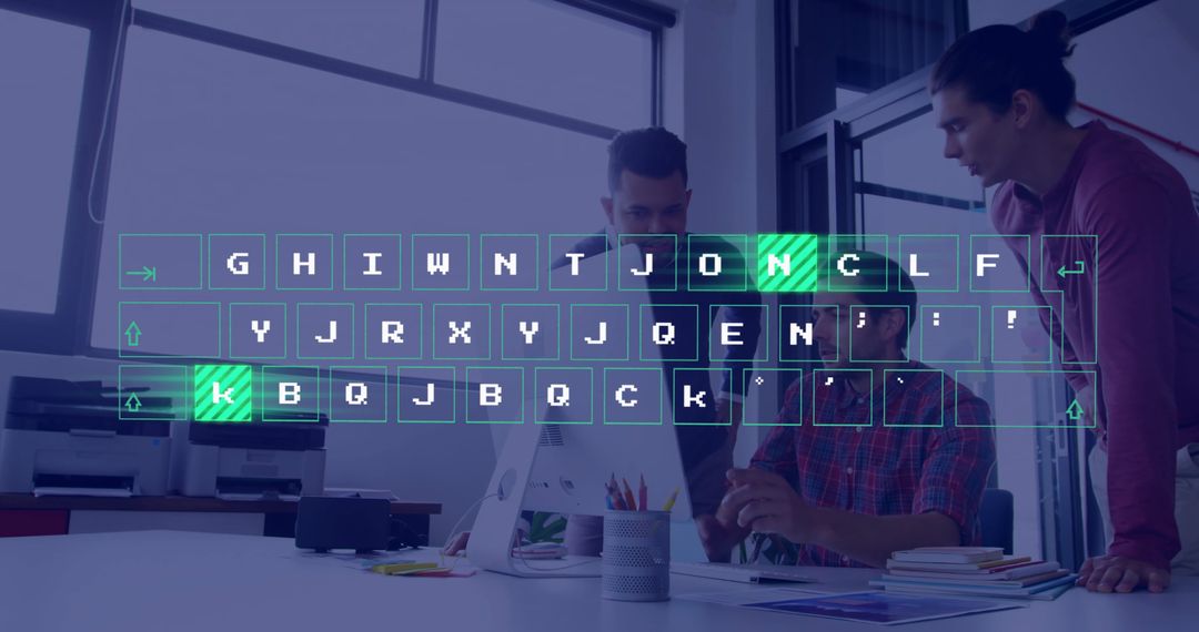 Collaborative Business Team Analyzing Digital Data