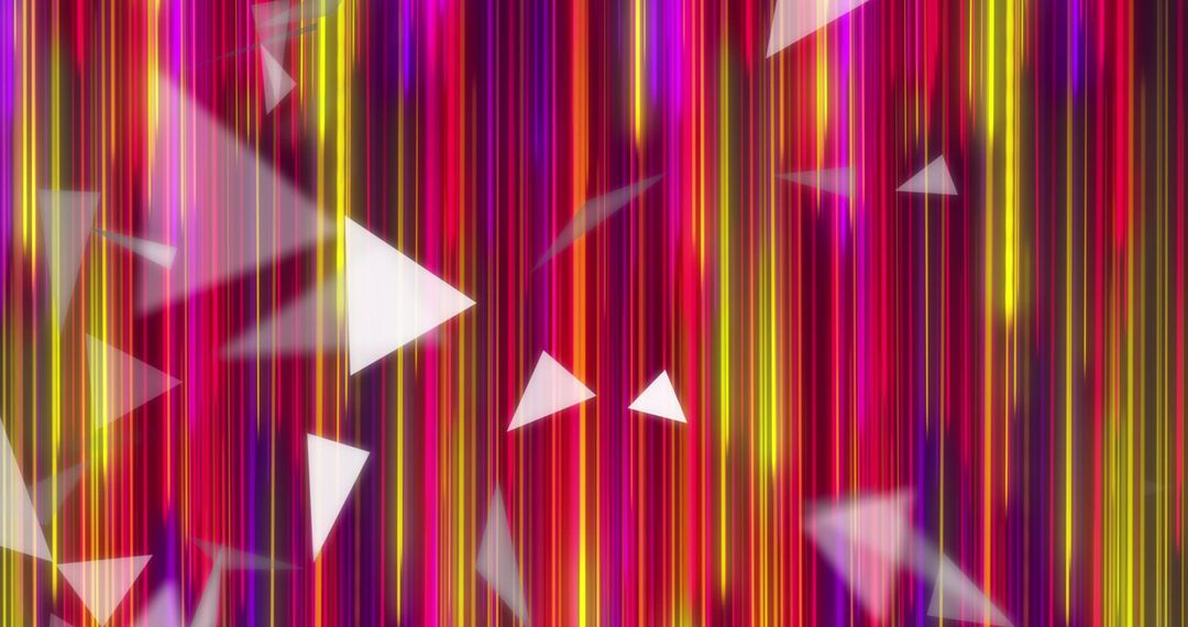 Abstract Geometric Shapes with Vibrant Moving Trails