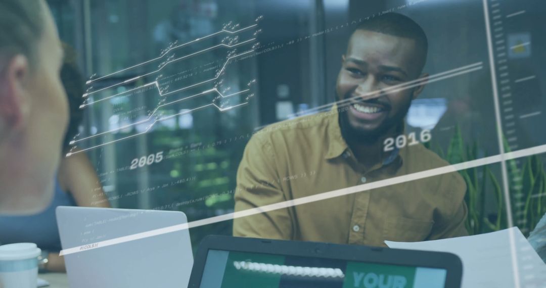 Business Team Collaborating on Innovative Digital Project