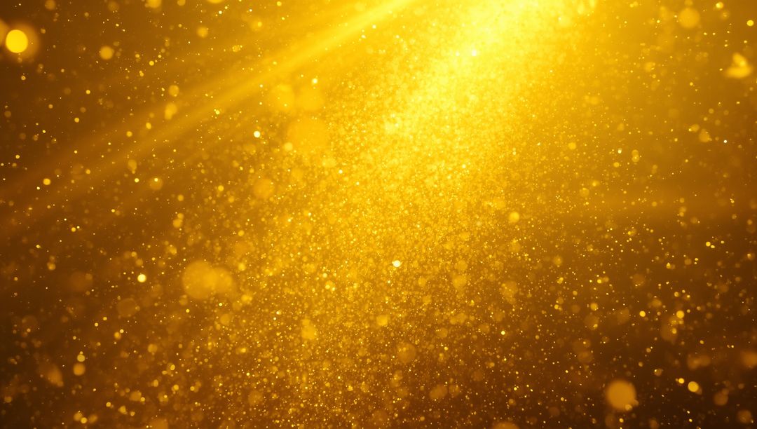 Golden Particles Floating with Illuminating Rays