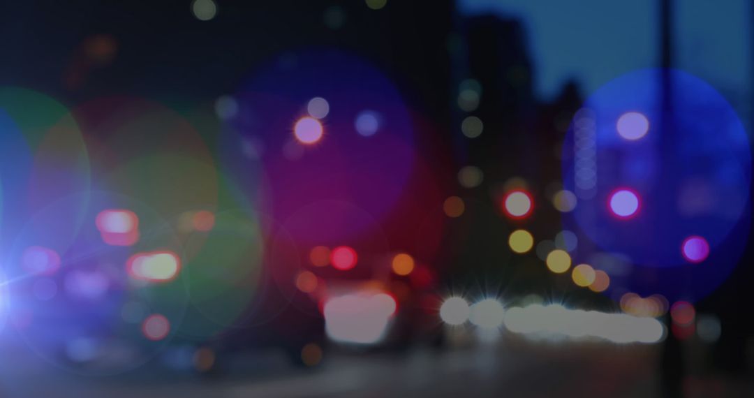 Vibrant Bokeh and City Lights in Twilight