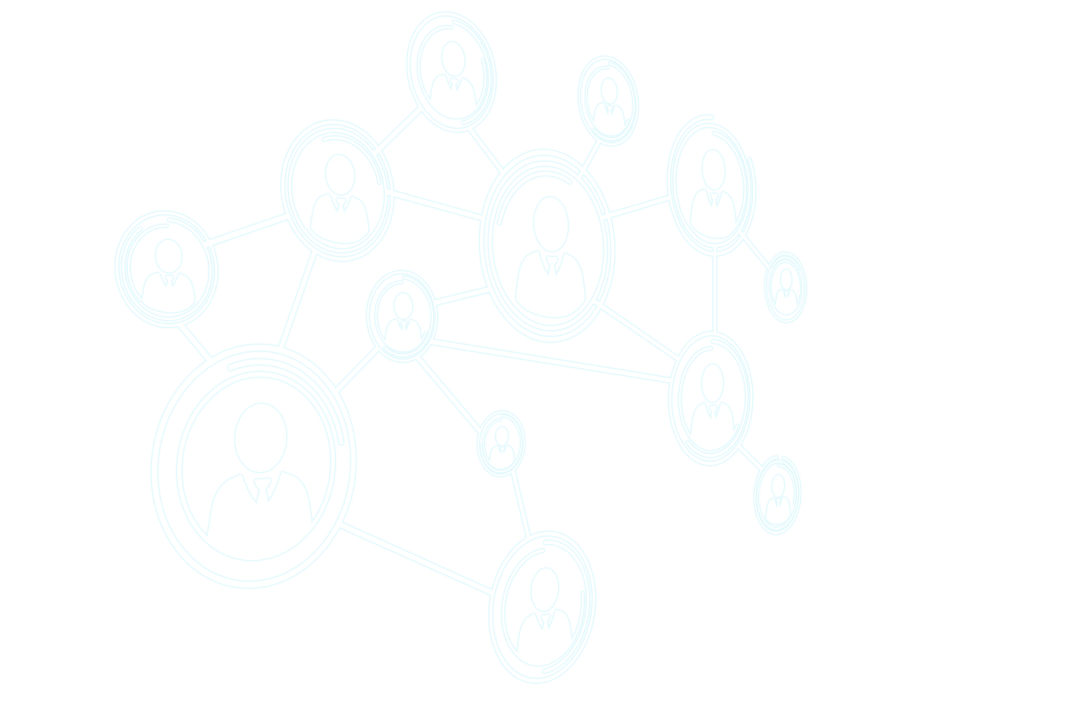 Transparent Digital Network of People Icons