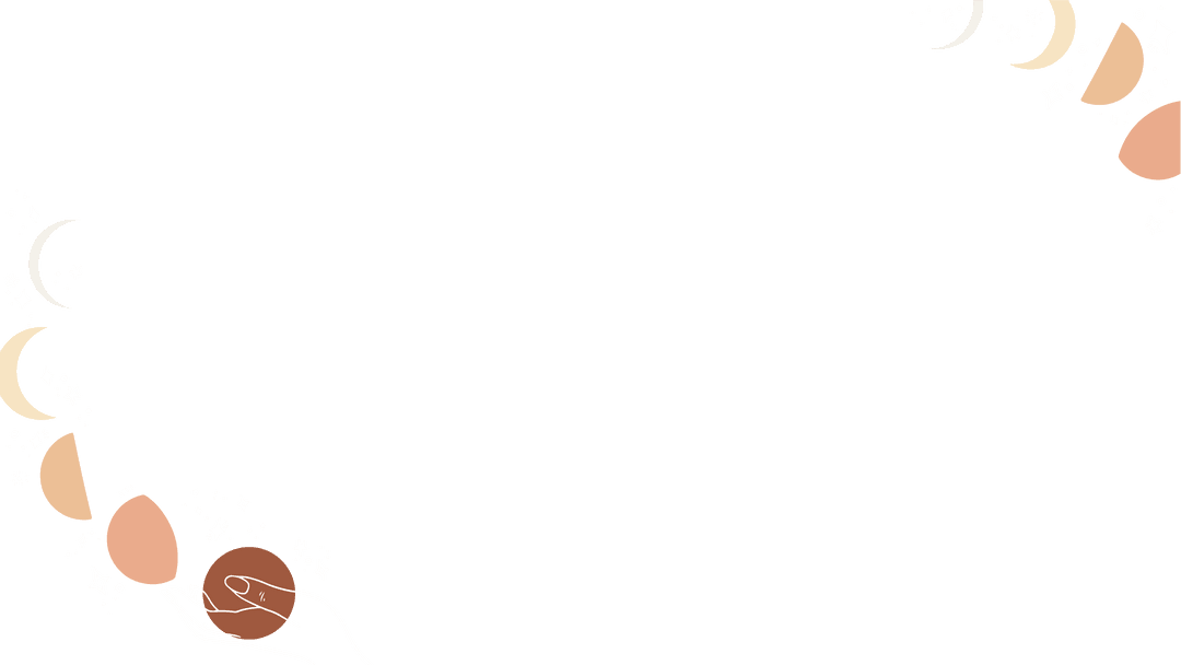 Transparent Art of Lunar Phases in Mystical Hands