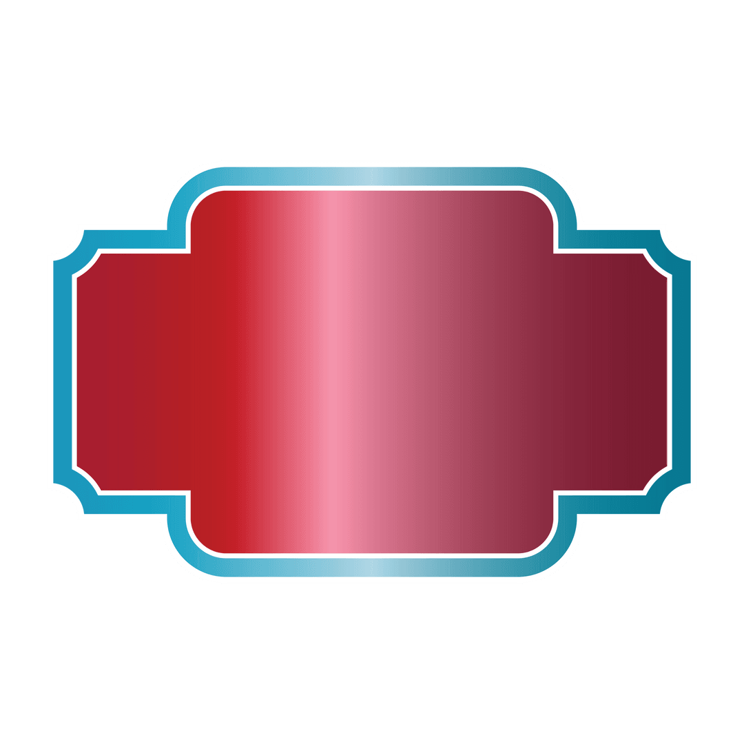 Red Ornate Abstract Emblem on Transparent Background