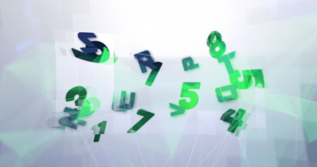 Abstract Numbers and Network Technology Concept