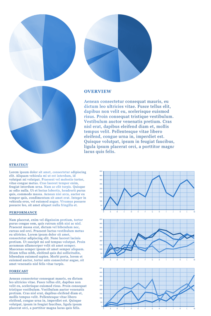 Transparent Blue Statistics Charts on Business Data