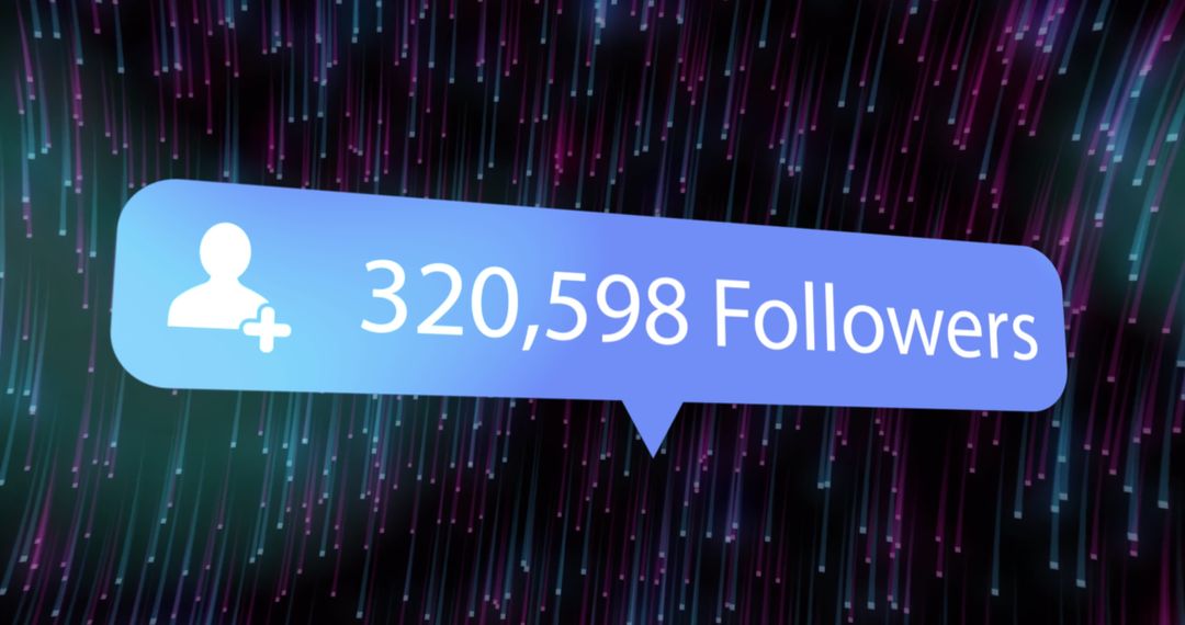 Social Media Follower Growth Concept with Digital Interface
