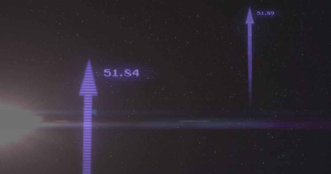 Arrows Indicating Navigation in Cosmic Starfield Galaxy
