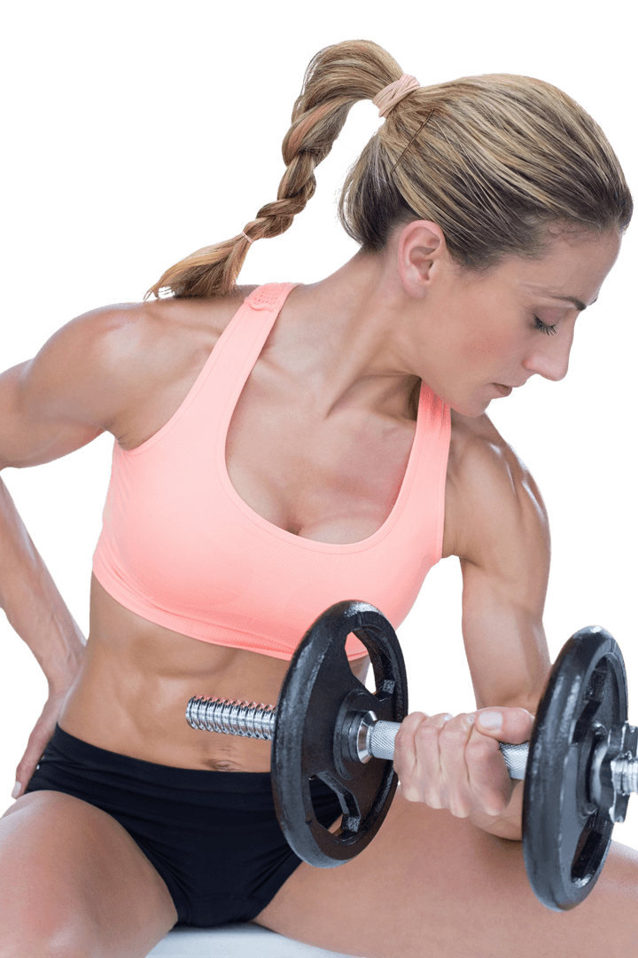 Transparent Strong Woman Performing Bicep Curl - Download Free Stock Images Pikwizard.com