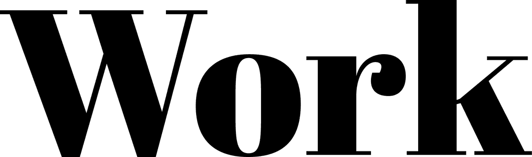 Work Text Illustration on Transparent Background