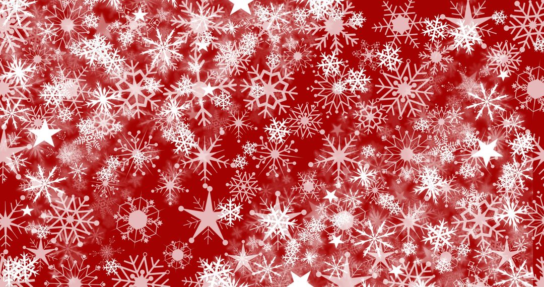 White Snowflakes with Red Backdrop for Festive Seasons