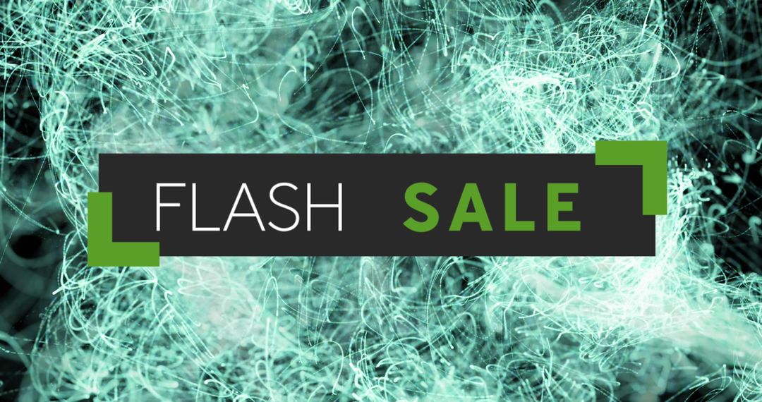 Dynamic Flash Sale Promotion with Abstract Green Background