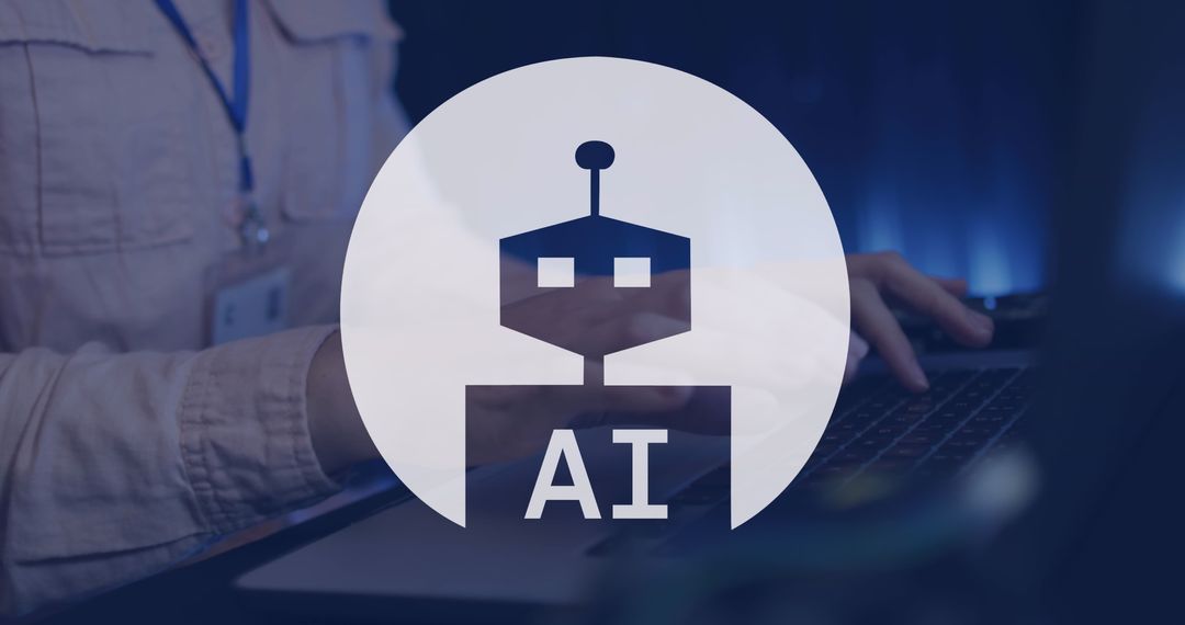 AI Integration with Businessman Using Laptop