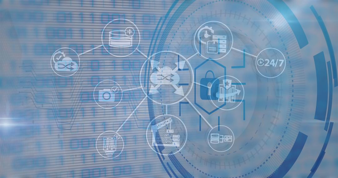 Digital Network Visual with Global Business Concepts