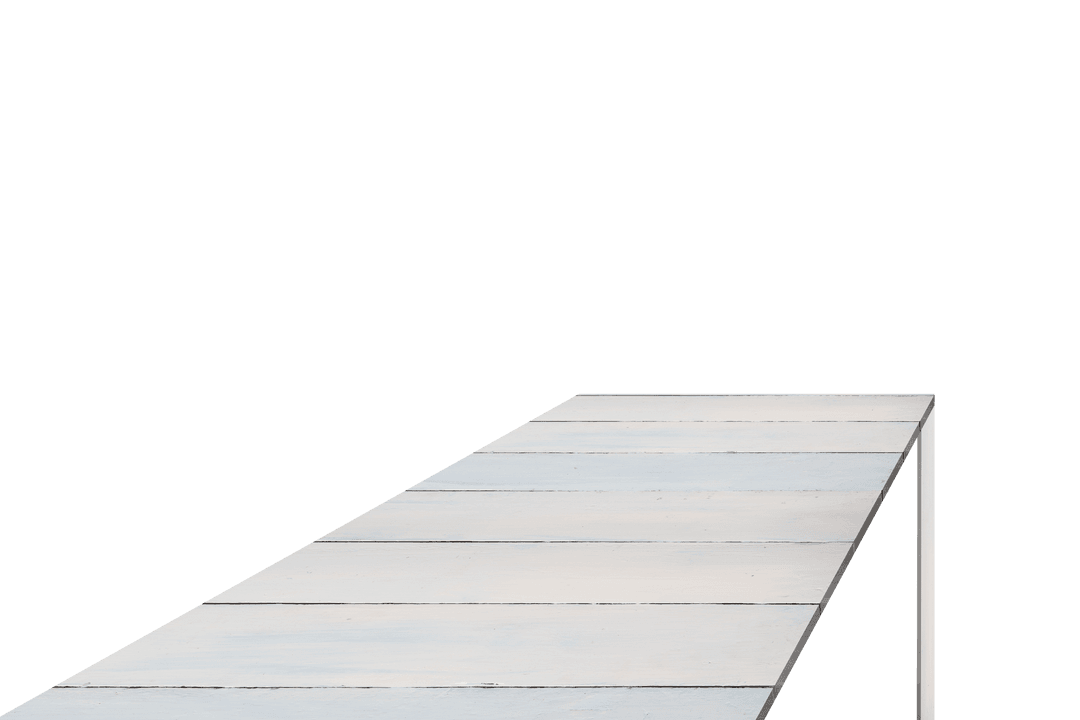 Wooden Bridge Top View on Transparent Background with Copy Space