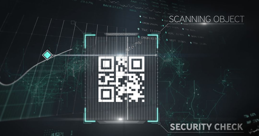 QR Code Scanning with Graphs and Web of Connections - Free Images, Stock Photos and Pictures on Pikwizard.com