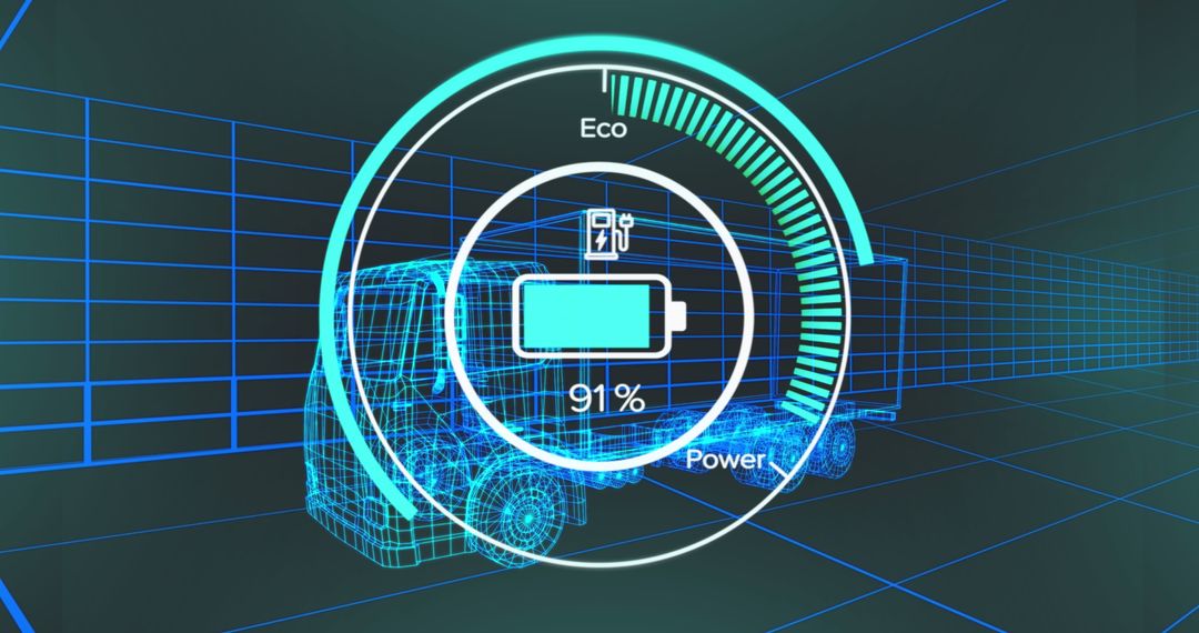 Futuristic Digital Car Interface with 3D Model Visualization