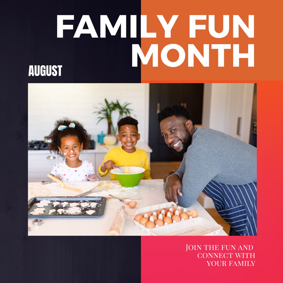 Family Cooking Together Cheerfully in Kitchen