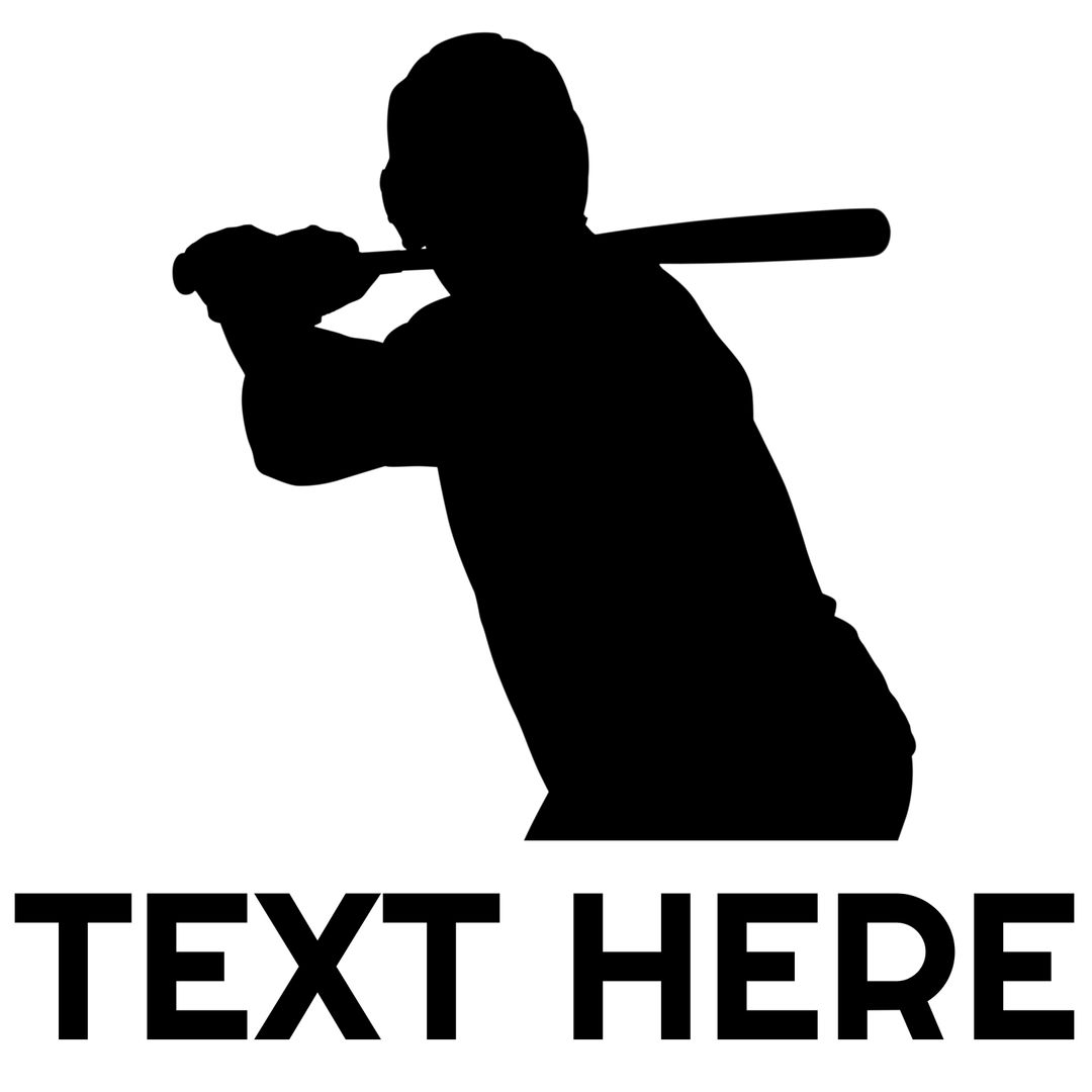 Baseball Player Silhouette Poised for Action
