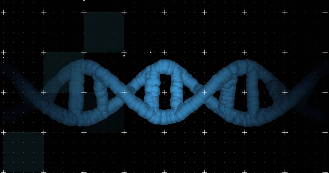 Futuristic Digital Interface with DNA Strand Visualization