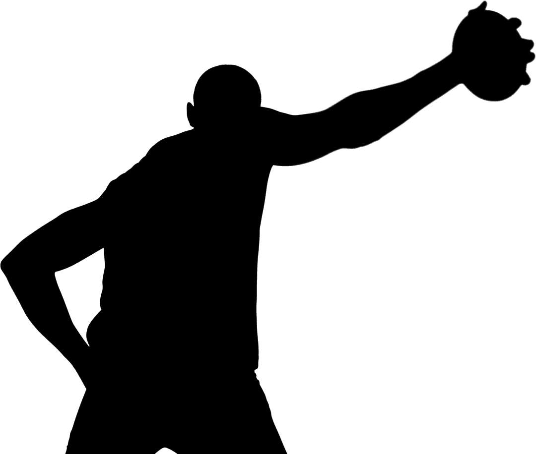 Silhouette of Male Basketball Player Jalily Jump Shot PNG