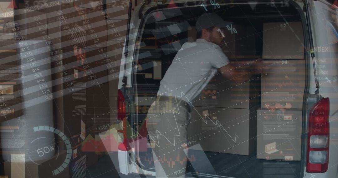 Logistics Concept with Data Analytics and Shipping