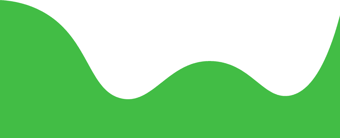Green Wavy Design with Copy Space on Transparent Background