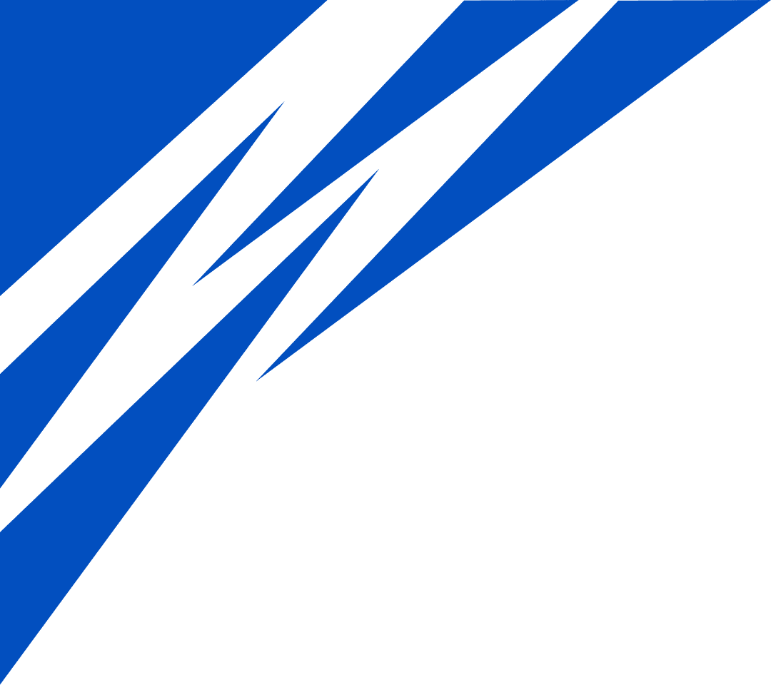 Blue Abstract Geometric Edges on Transparent Background