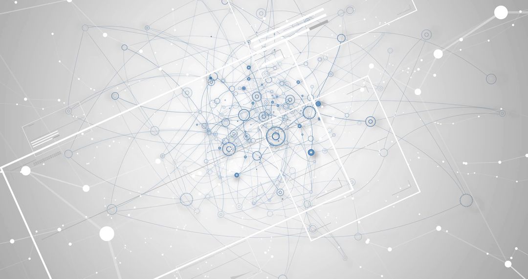 Futuristic Digital Network with Pulsing Nodes