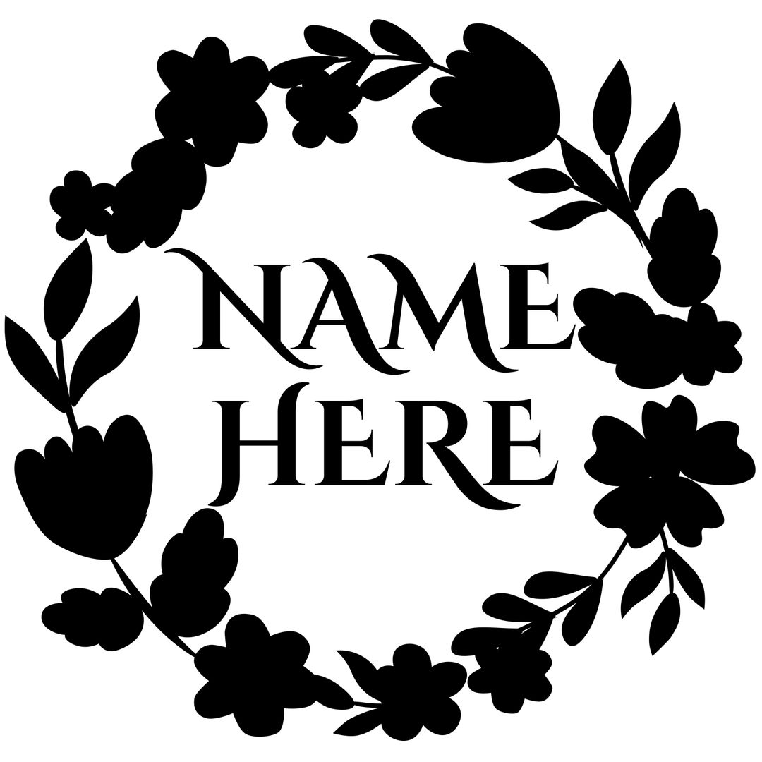 Elegant Floral Wreath Template for Custom Stationery and Wedding Invitations - Download Free Stock Templates Pikwizard.com