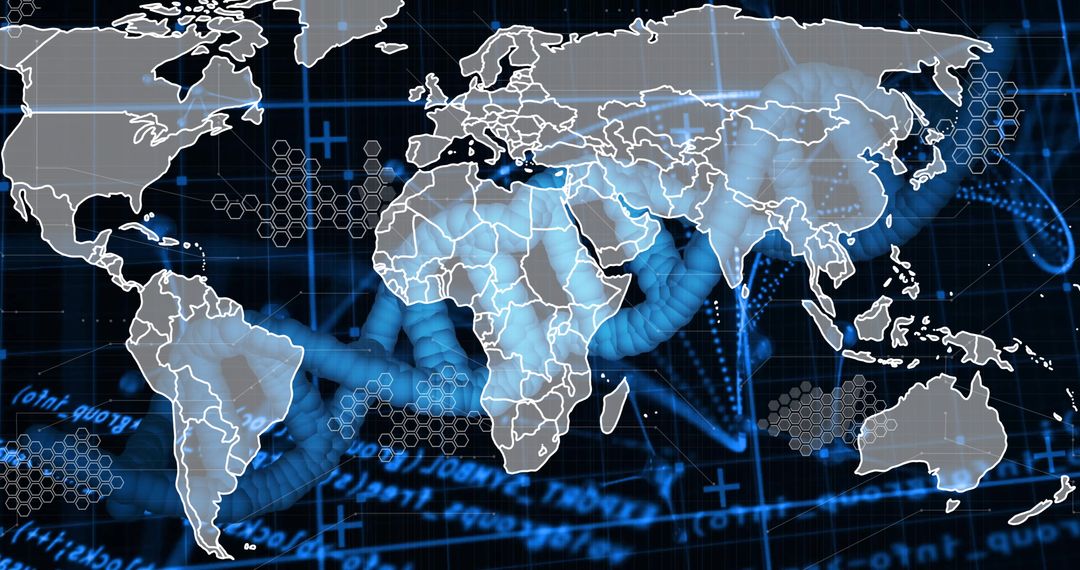 Global Map and DNA Helix Fusion in Digital Interface