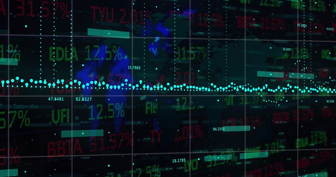 Global Data Visualization with Financial Metrics and World Map