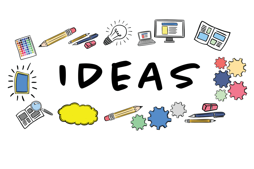 Creative Transparent Background with Office Gear Seeking Ideas Themes