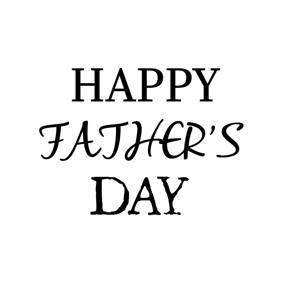 Happy Father's Day Transparent Text Illustration