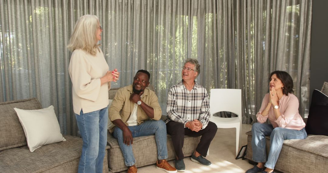 Diverse Group Engaging in Therapy Session