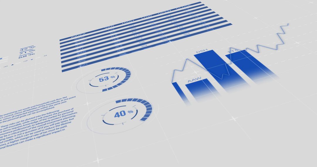 Futuristic Financial Data Interface Representation