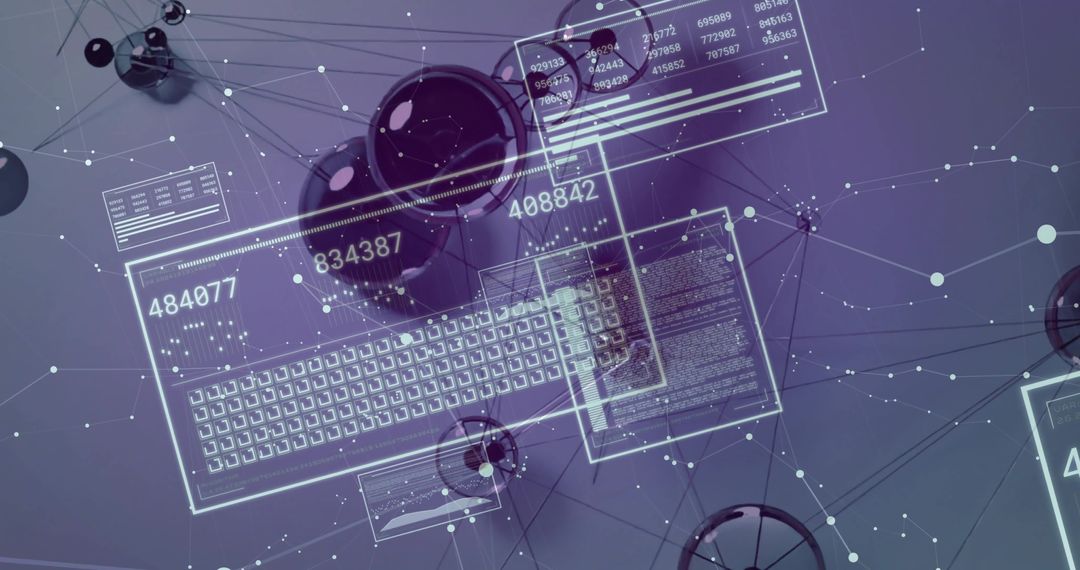 Futuristic Digital Interface Interactive Data Panels Concept